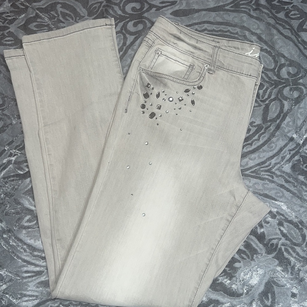 INC denim skinny leg regular fit women’s jeans size 16 stretchy
